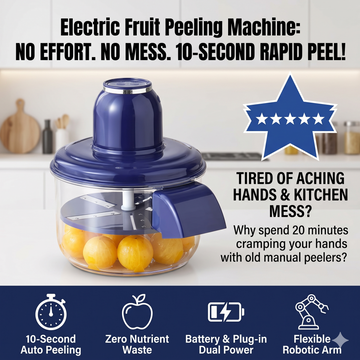 Electric Fruit Peeling Machine Review: No Effort, No Mess, 10-Second Rapid Peel!