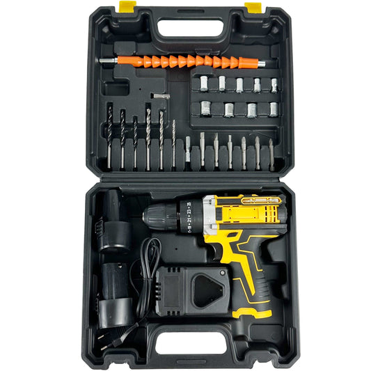 Cordless Rechargeable Drill Machine – Complete 36-Piece Tool Kit