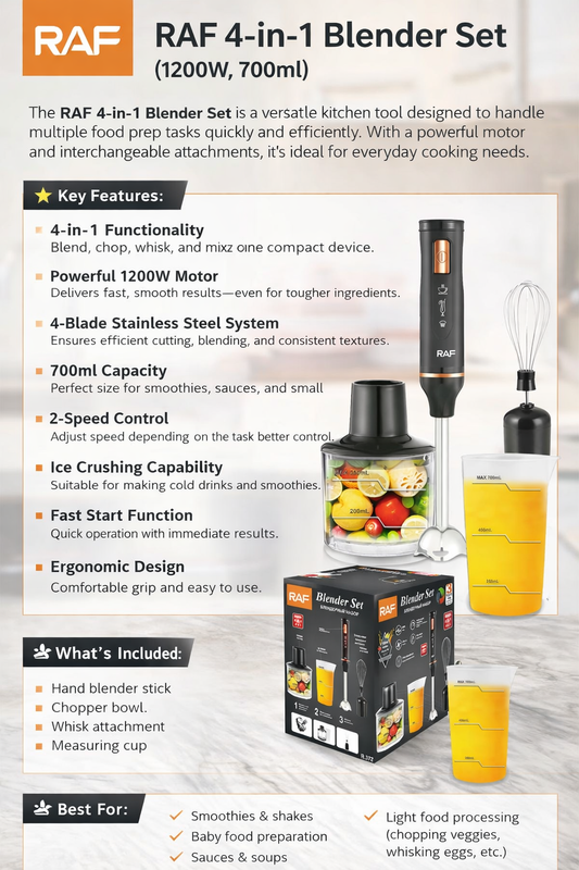 Raf - 4-in-1 Blender Set Ⓢ