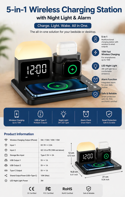 5-in-1 Wireless Charging Station ©