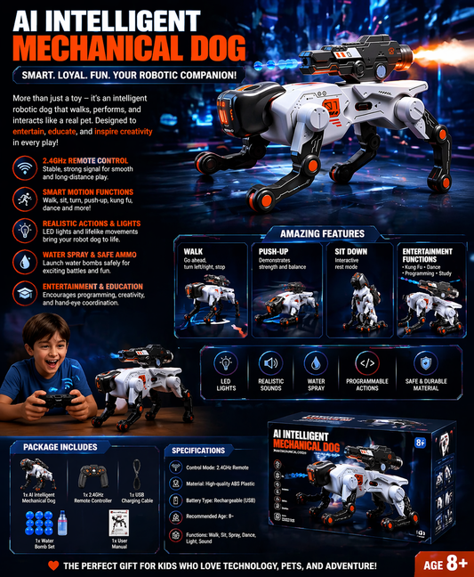 AI Intelligent Mechanical Dog – 2.4GHz Remote Control Robot