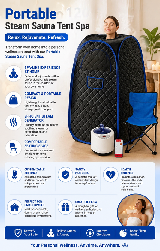 Portable Steam Sauna Tent Spa ©