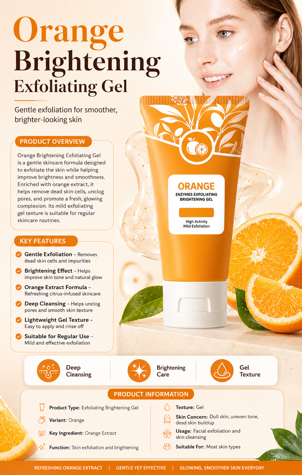 Orange Brightening Exfoliating Gel