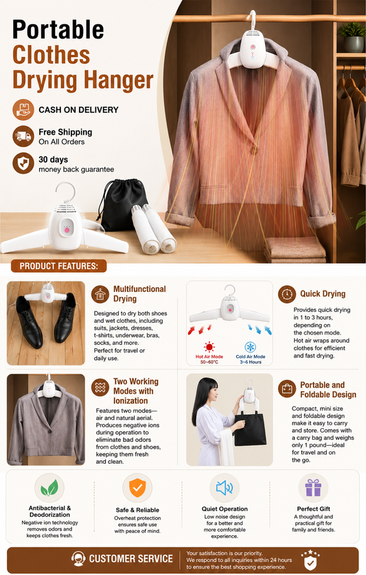 Portable Clothes Drying Hanger