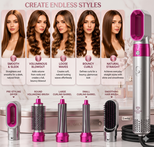 GlamAir 5-in-1 Hair Brush Styler