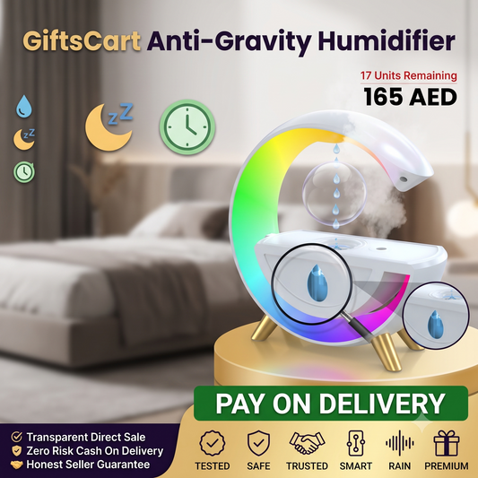 Anti-Gravity Cold Mist Humidifier with Raindrop White Noise
